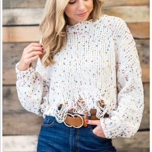 Confetti popcorn sweater